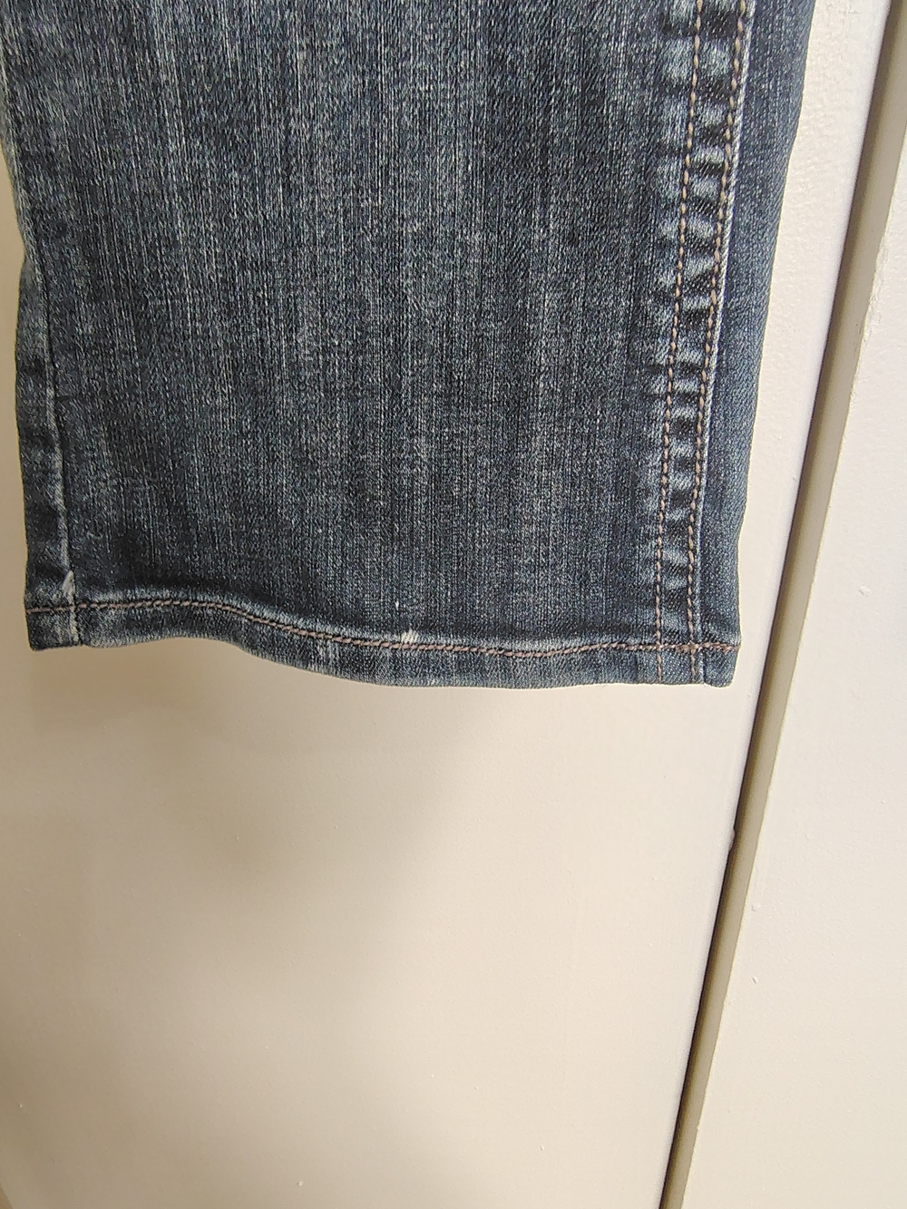 Grace in LA Distressed Blue Washed Flare Jeans - Picture 5 of 5